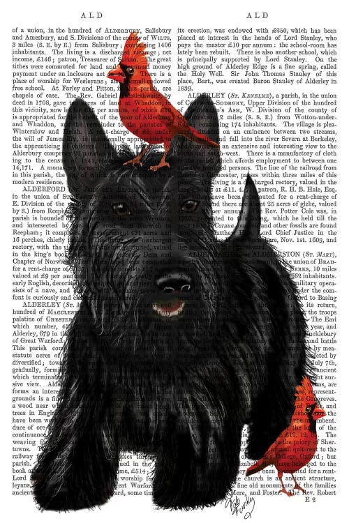 Scottish Terrier & Birds by Fab Funky wall art