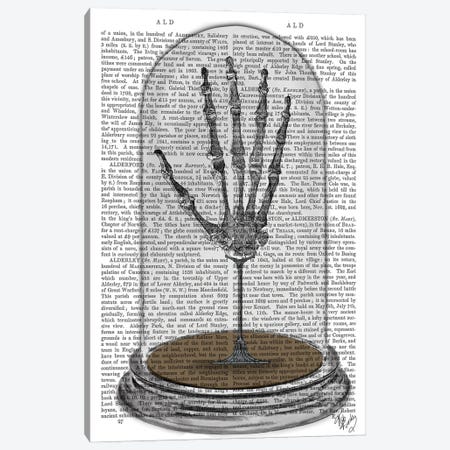 Skeleton Hand In Bell Jar Canvas Print #FNK1270} by Fab Funky Canvas Art
