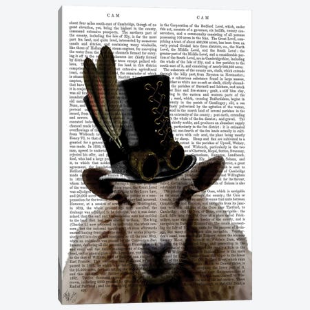 Steampunk Sheep Canvas Print #FNK1282} by Fab Funky Canvas Print