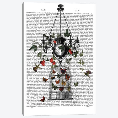 Strawberry Chandelier Canvas Print #FNK1283} by Fab Funky Canvas Print