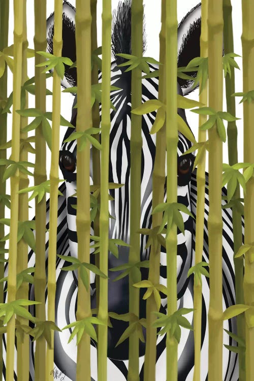 Bamboo Zebra by Fab Funky wall art