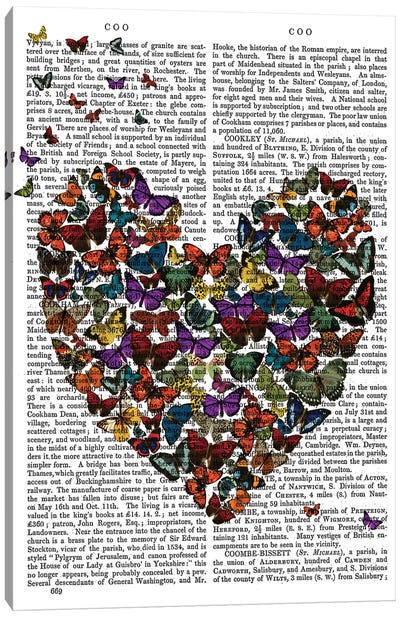Butterfly Heart Canvas Art Print - Book Illustrations 