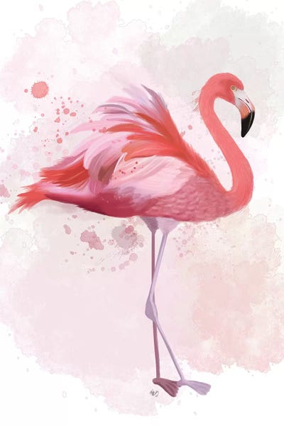 Flamingos: Fluffy Flamingo 2 by Fab Funky