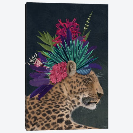 Hot House Leopard 1 Canvas Print #FNK1392} by Fab Funky Canvas Art Print