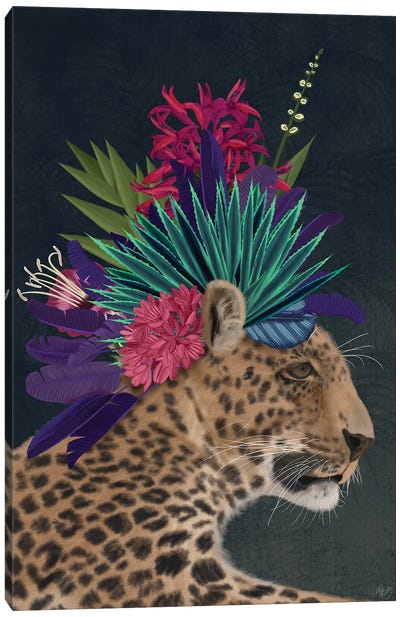 Hot House Leopard 1 Canvas Art Print - Fab Funky