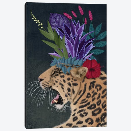 Hot House Leopard 2 Canvas Print #FNK1393} by Fab Funky Canvas Print
