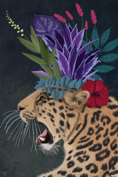 Tropical Leaves: Hot House Leopard 2 by Fab Funky