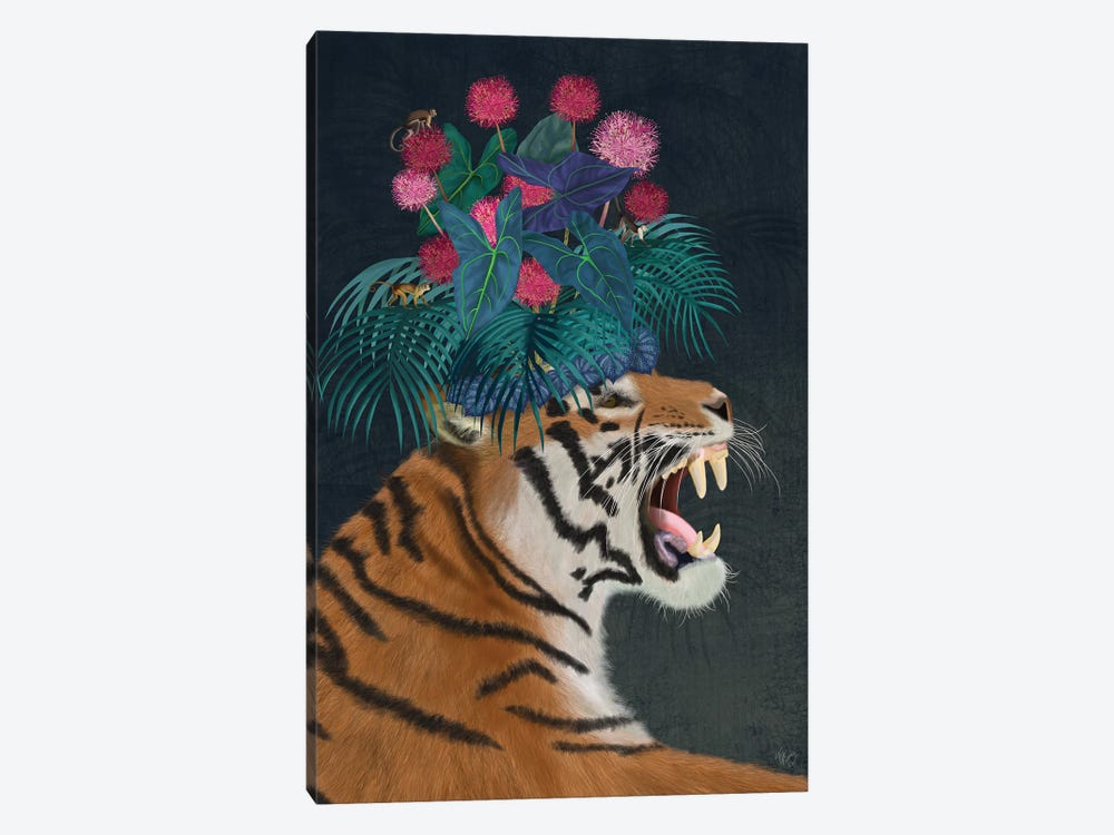 Hot House Tiger I by Fab Funky 1-piece Canvas Artwork