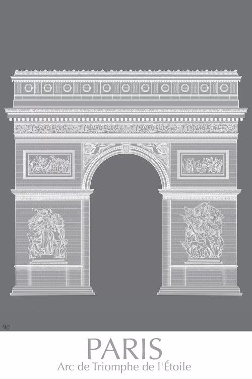 Paris Arc De Triomph Monochrome
