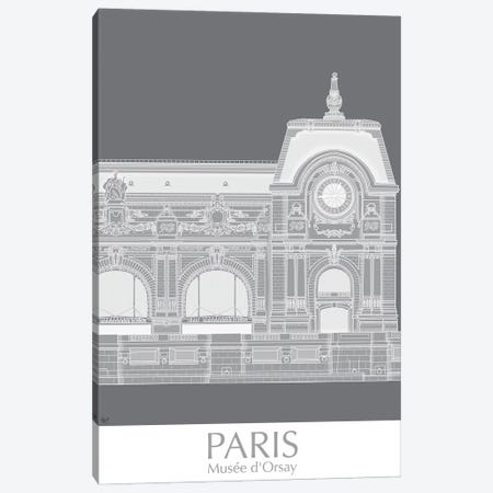 Paris Musee Dorsay Monochrome Canvas Print #FNK1439} by Fab Funky Canvas Wall Art