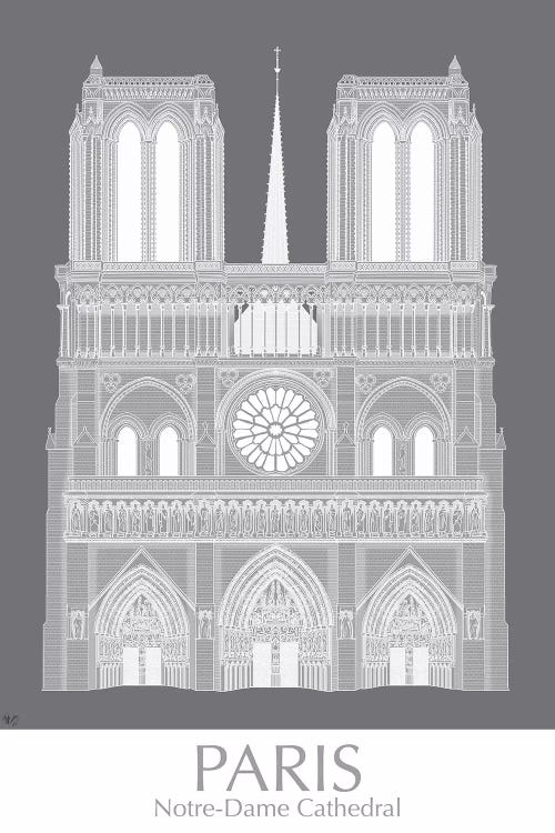 Paris Notre Dame Monochrome