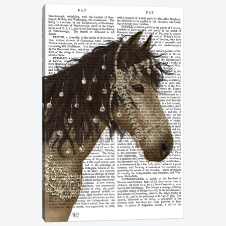 Horse Buckskin with Jewelled Bridle II Canvas Print #FNK1508} by Fab Funky Canvas Art