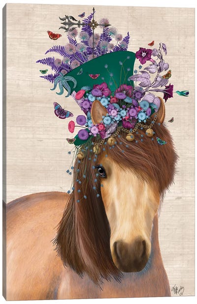 Horse Mad Hatter I Canvas Art Print - Fab Funky