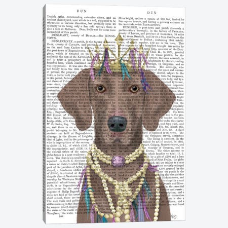 Weimaraner with Tiara II Canvas Print #FNK1548} by Fab Funky Canvas Wall Art