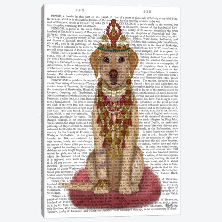 Yellow Labrador and Tiara, Full II Canvas Print #FNK1553} by Fab Funky Canvas Art Print