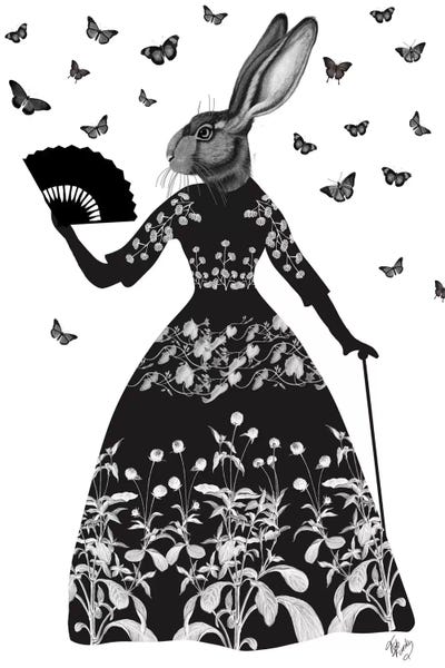 Black Rabbit II by Fab Funky framed wall art