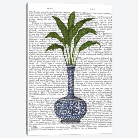 Chinoiserie Vase 3, With Plant Book Print Canvas Print #FNK1602} by Fab Funky Canvas Art Print