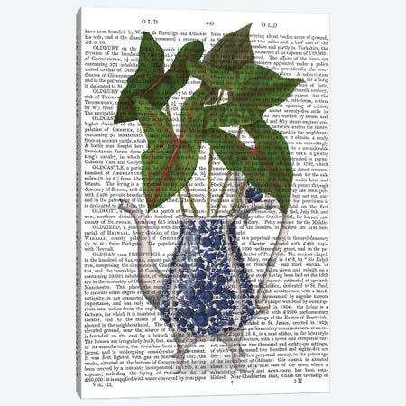 Chinoiserie Vase 4, With Plant Book Print Canvas Print #FNK1603} by Fab Funky Canvas Art Print
