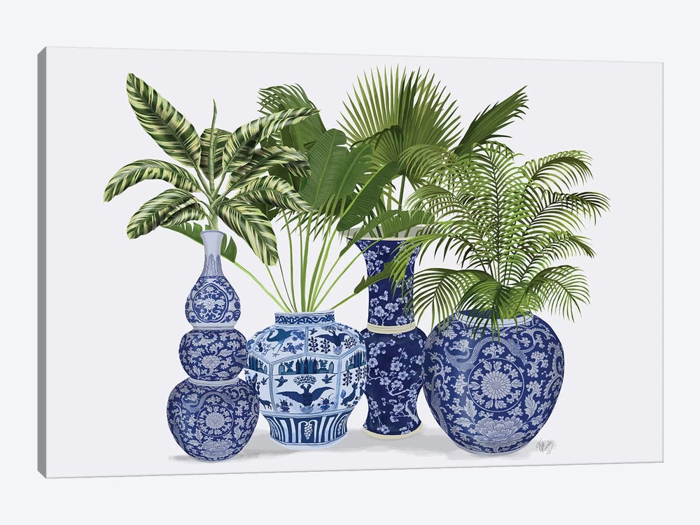 Chinoiserie Vase Group 1 by Fab Funky 1-piece Art Print