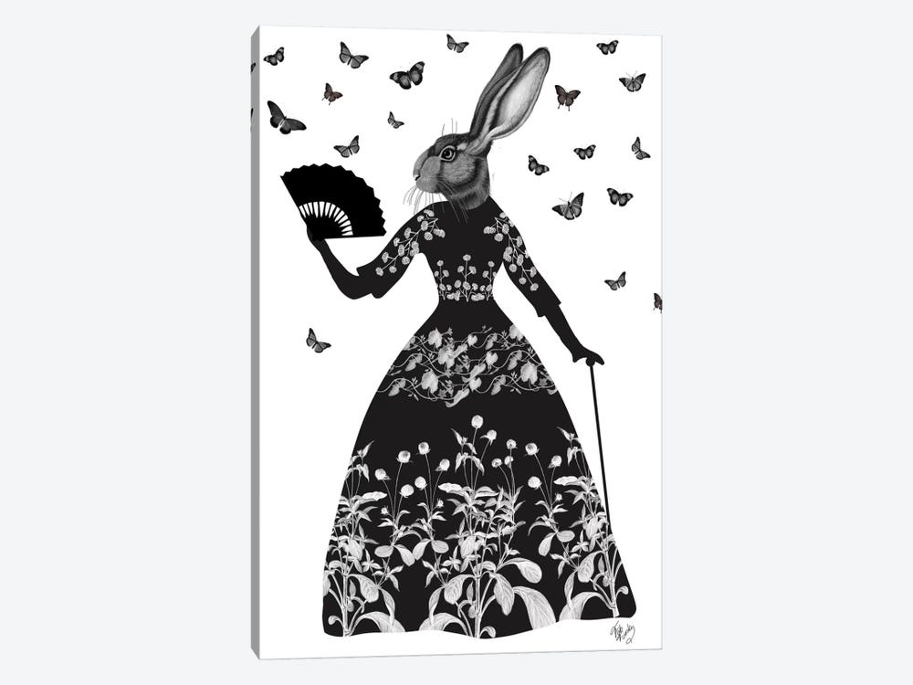 Black Rabbit II by Fab Funky 1-piece Art Print