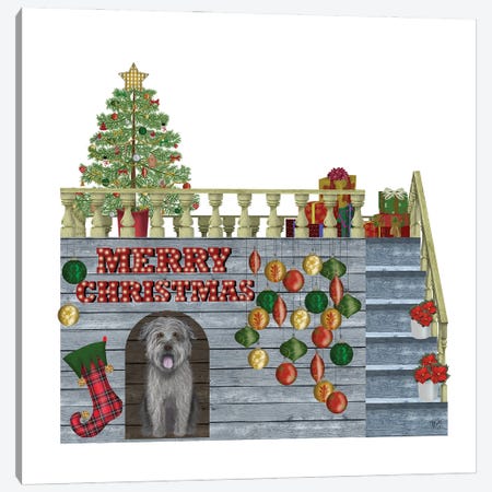 Christmas Des - Christmas Kennel - Bauble Canvas Print #FNK1613} by Fab Funky Canvas Artwork