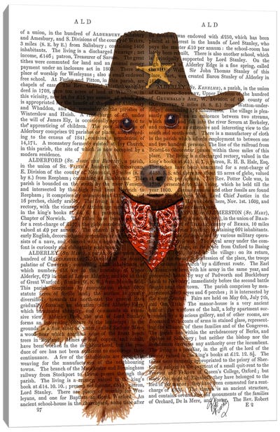 Cocker Spaniel Cowboy Canvas Art Print - Cowboy & Cowgirl Art
