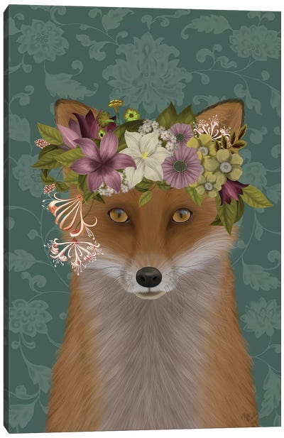 Fox Bohemian Canvas Art Print - Fab Funky
