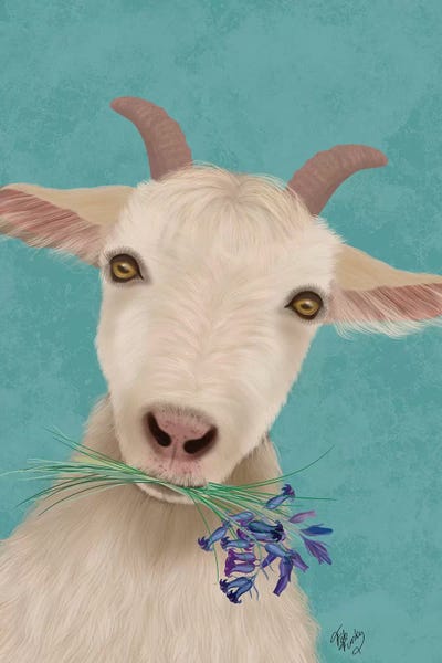 Goats: Goat and Bluebells by Fab Funky