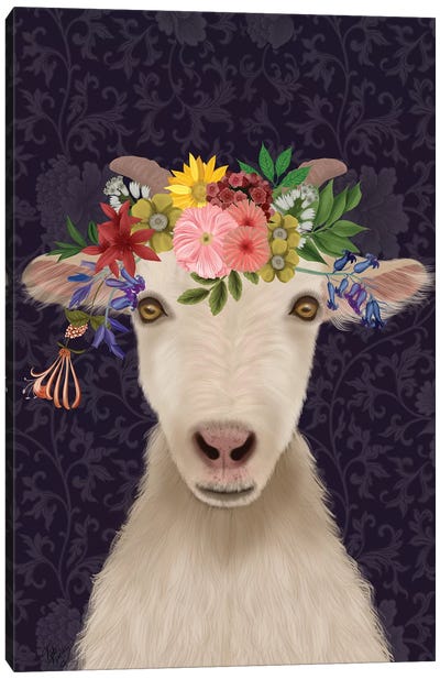 Goat Bohemian 1 Canvas Art Print - Goat Art