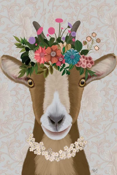 Goat Bohemian 3 by Fab Funky canvas print