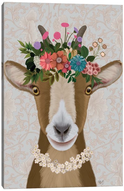 Goat Bohemian 3 Canvas Art Print - Fab Funky