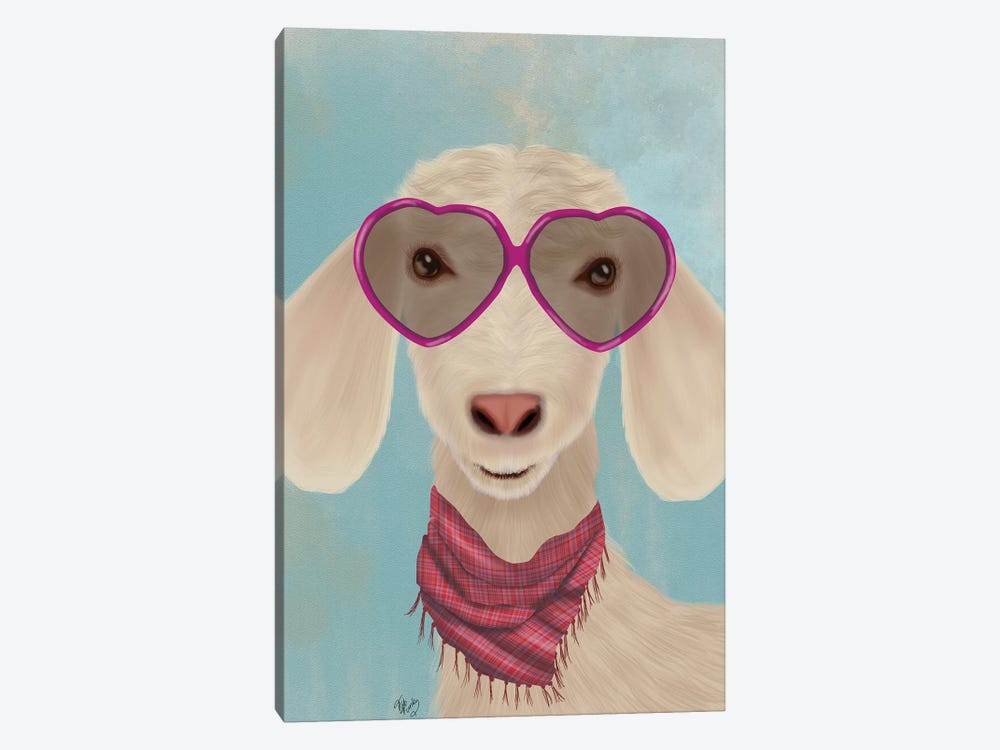 Goat Heart Glasses by Fab Funky 1-piece Canvas Art