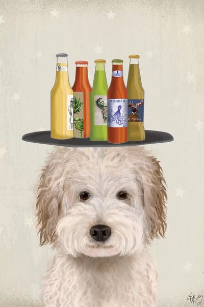Labradoodles: Labradoodle Cream Beer Lover by Fab Funky