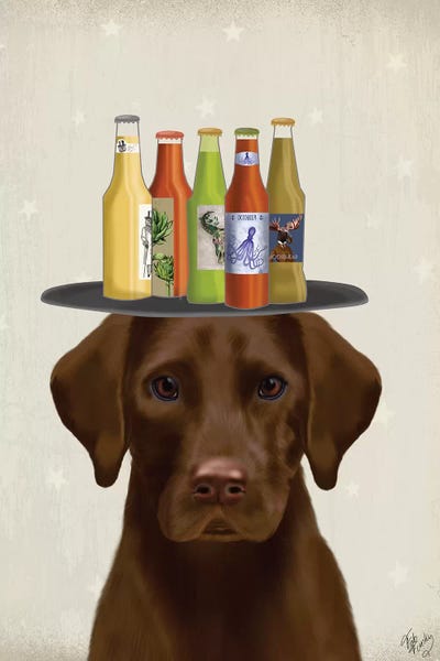 Labrador Retrievers: Labrador Chocolate Beer Lover by Fab Funky