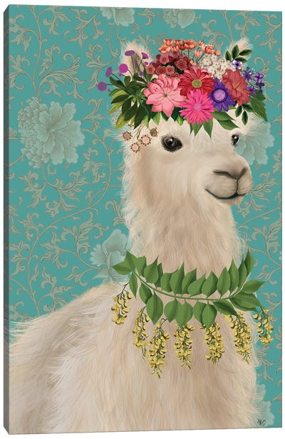 Llama Bohemian 2 Canvas Art Print - Llama & Alpaca Art