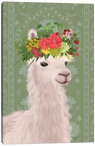 Llama Bohemian 4 Canvas Art Print - Llama & Alpaca Art