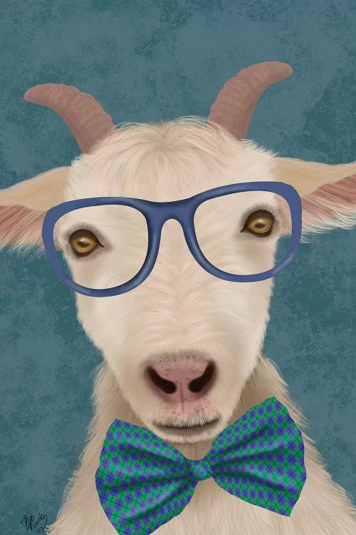 Nerdy Goat by Fab Funky wall art