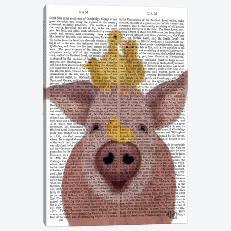 Pig and Ducklings Book Print Canvas Print #FNK1869} by Fab Funky Art Print