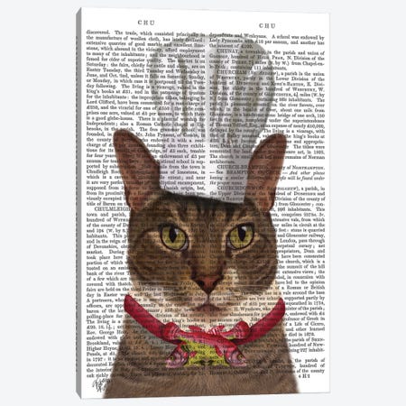 Cat Chef I Canvas Print #FNK187} by Fab Funky Canvas Art