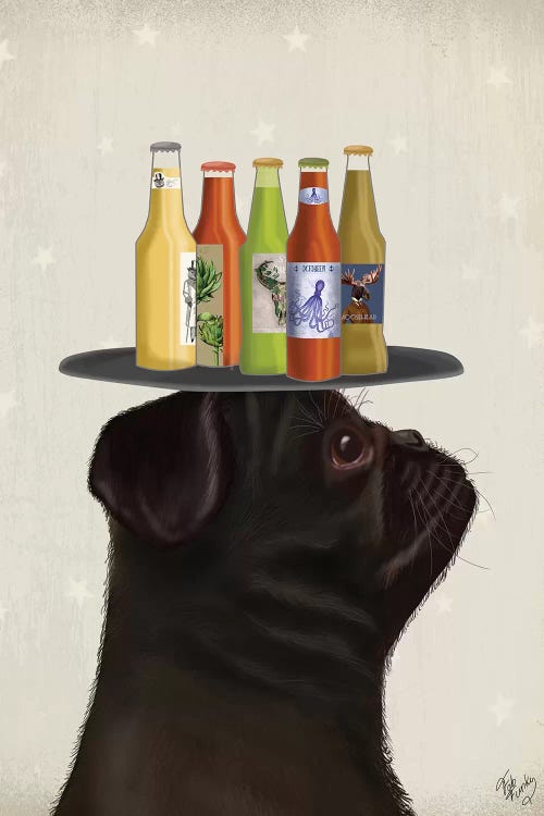 Pug Black Beer Lover