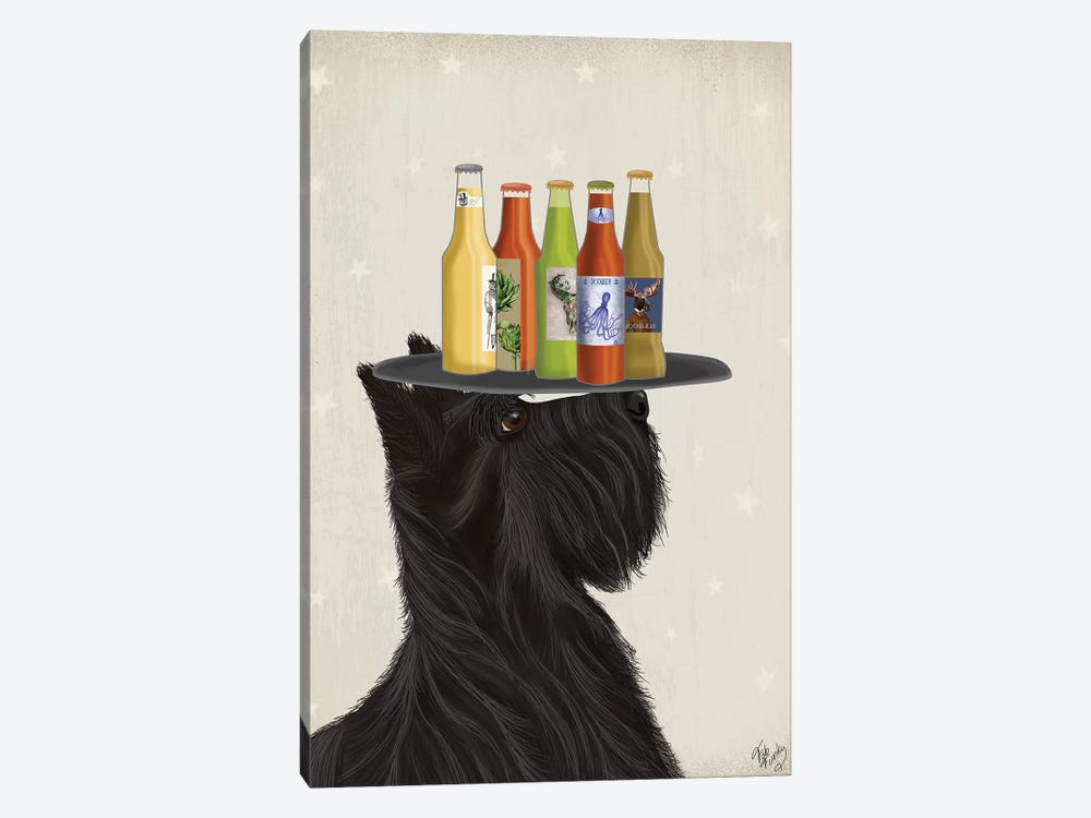 Scottish Terrier Beer Lover by Fab Funky 1-piece Art Print