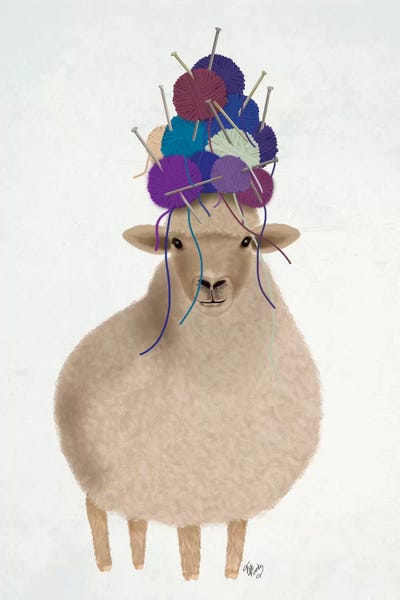 Sewing & Knitting: Sheep with Wool Hat, Full by Fab Funky