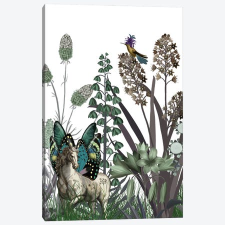 Wildflower Bloom, Horse Canvas Print #FNK1917} by Fab Funky Canvas Wall Art
