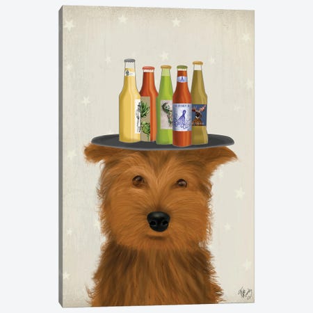 Yorkshire Terrier Beer Lover Canvas Print #FNK1931} by Fab Funky Canvas Print