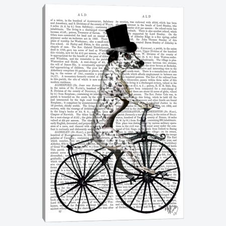 Dalmatian On Bicycle II Canvas Print #FNK20} by Fab Funky Canvas Print