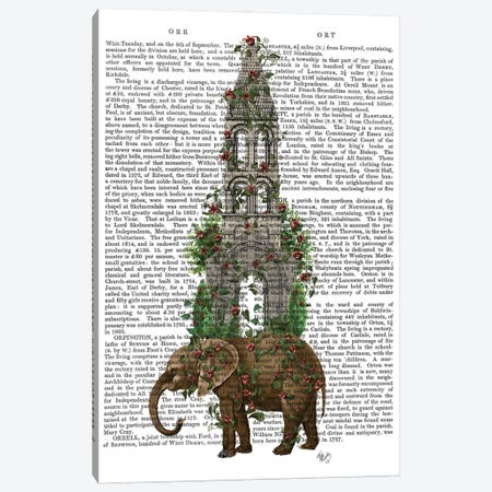 Elephant Tower I Canvas Print #FNK238} by Fab Funky Canvas Print