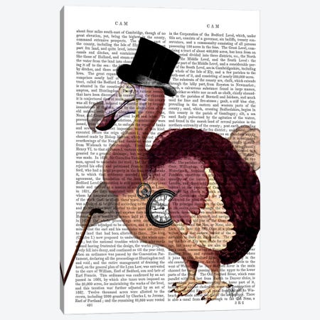 Dapper Dodo Canvas Print #FNK23} by Fab Funky Art Print