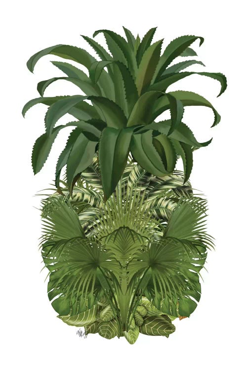 Floral Pineapple IV by Fab Funky wall art