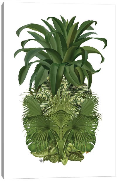 Floral Pineapple IV Canvas Art Print - Spring Color Refresh