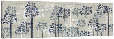 Floral Trees I Canvas Art Print - Navy & Neutrals